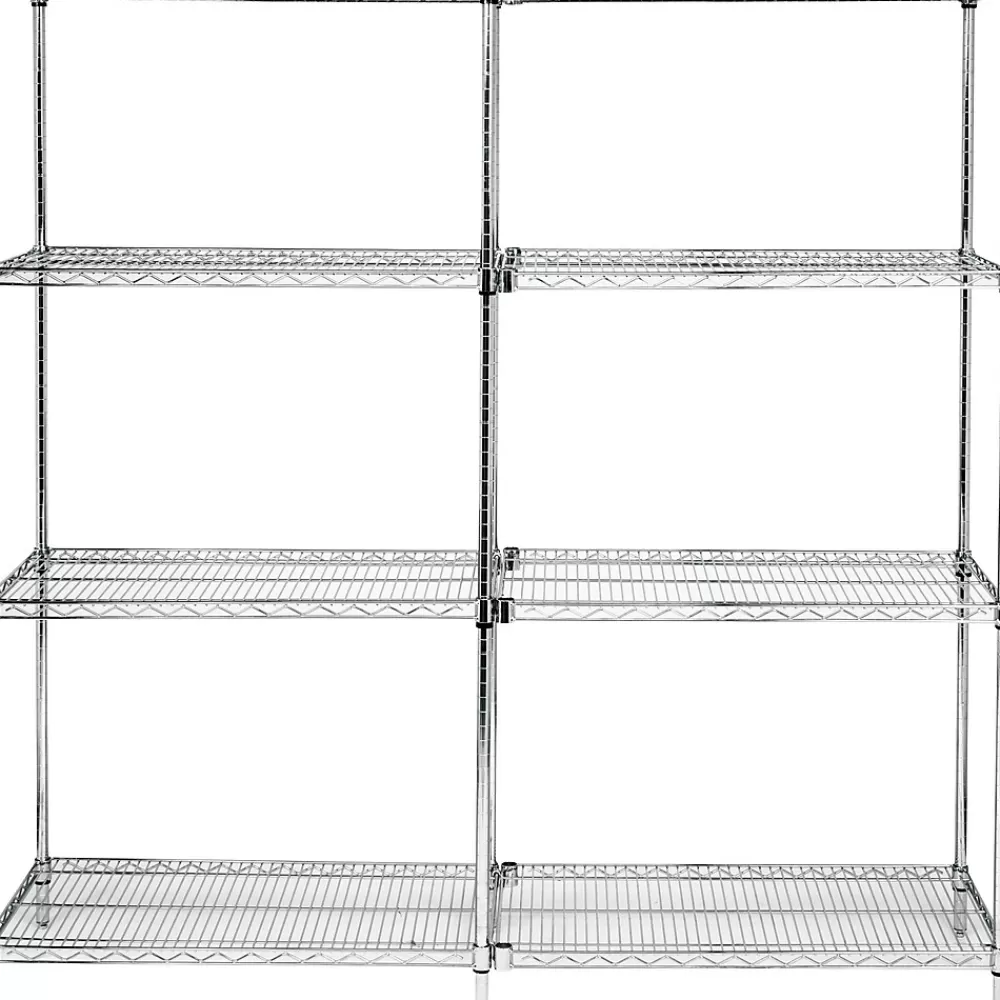 Quantum Storage Systems Adjustable Open Wire Shelving Starter Units, 38" x 18" x 74" Cheap