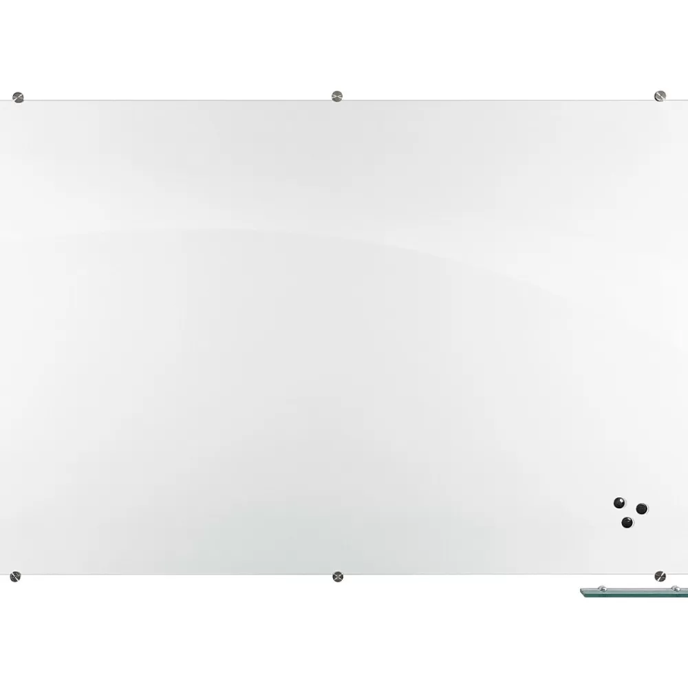 Best-Rite Visionary Glass Dry-Erase Whiteboard, 6' x 4' (83845) Outlet