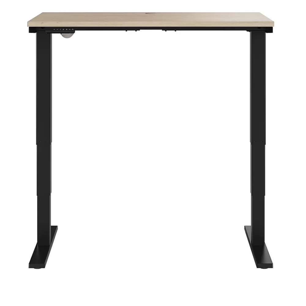 Bush Business Furniture Move 40 Series 48"W Electric Adjustable Standing Desk, (M4S4824NEBK) Natural Elm/Black Powder Coat Online