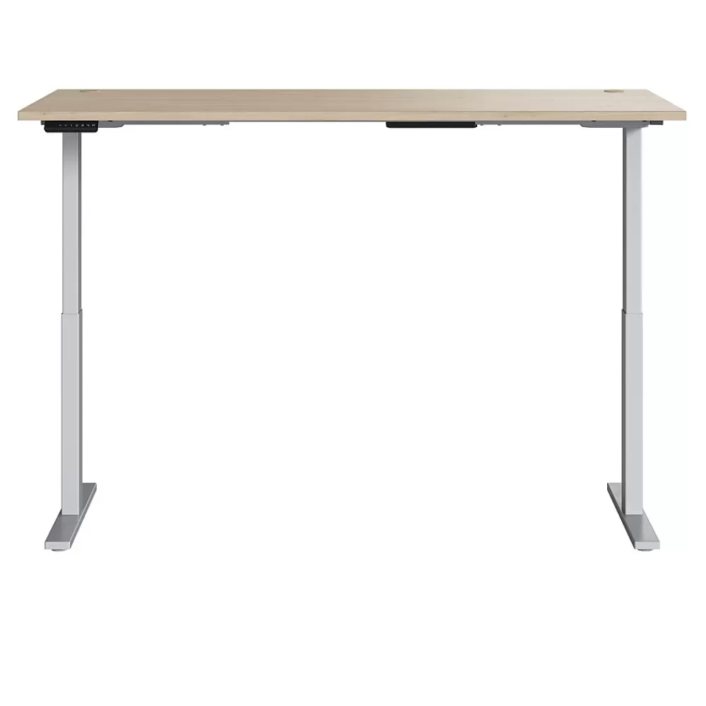 Bush Business Furniture Move 60 Series 72"W Electric Adjustable Standing Desk, (M6S7230NESK) Natural Elm/Cool Gray Metallic Store