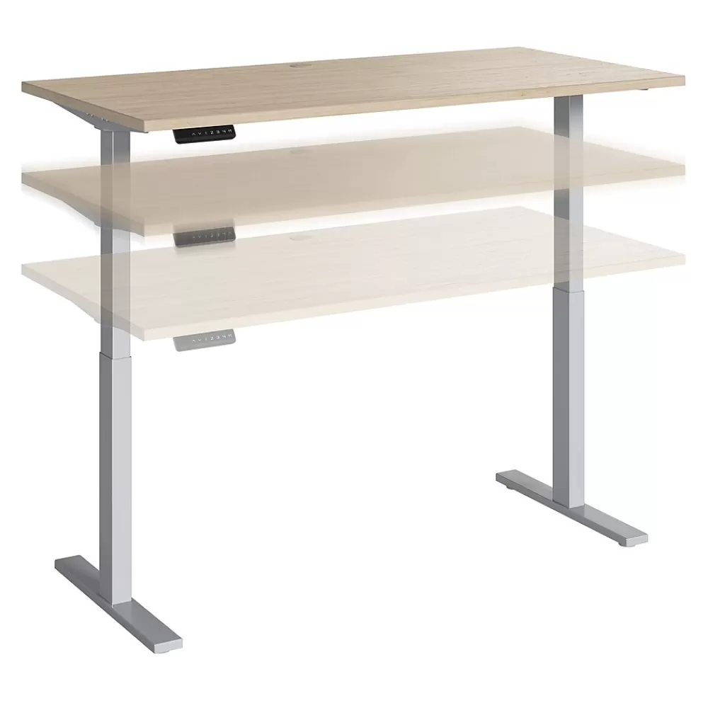 Bush Business Furniture Move 60 Series 60"W Electric Adjustable Standing Desk, (M6S6030NESK) Natural Elm/Cool Gray Metallic Shop