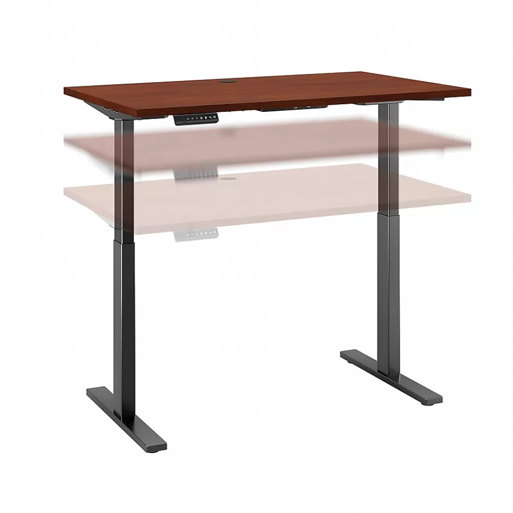 Bush Business Furniture Move 60 Series 48"W Electric Height Adjustable Standing Desk, Hansen Cherry (M6S4824HCBK) Fashion