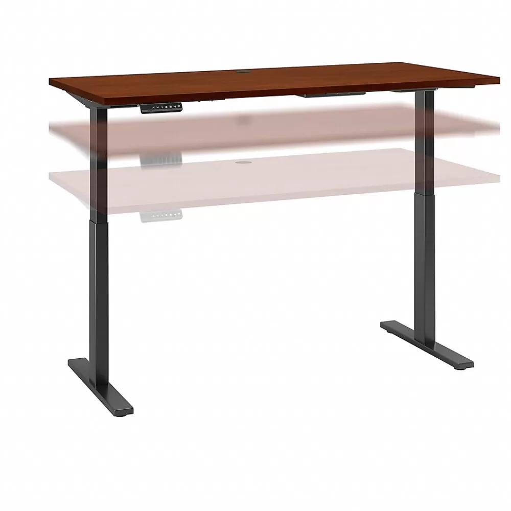 Bush Business Furniture Move 60 Series 60"W Electric Height Adjustable Standing Desk, Hansen Cherry (M6S6030HCBK) Cheap