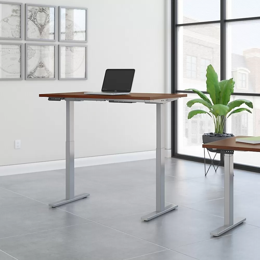 Bush Business Furniture Move 60 Series 48"W Electric Height Adjustable Standing Desk, Hansen Cherry (M6S4824HCSK) Clearance