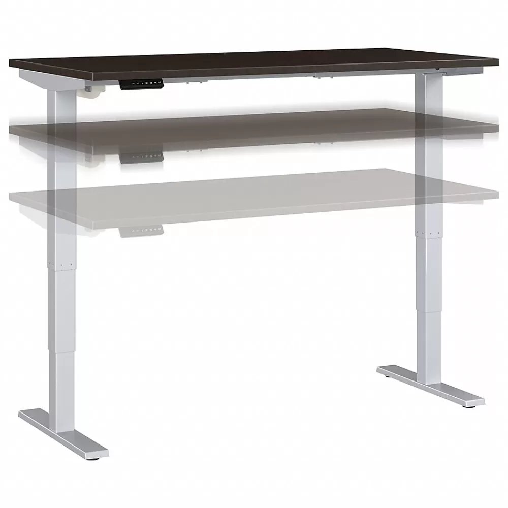 Bush Business Furniture Move 40 Series 60"W Electric Height Adjustable Standing Desk, Mocha Cherry/Cool Gray (M4S6030MRSK) Best