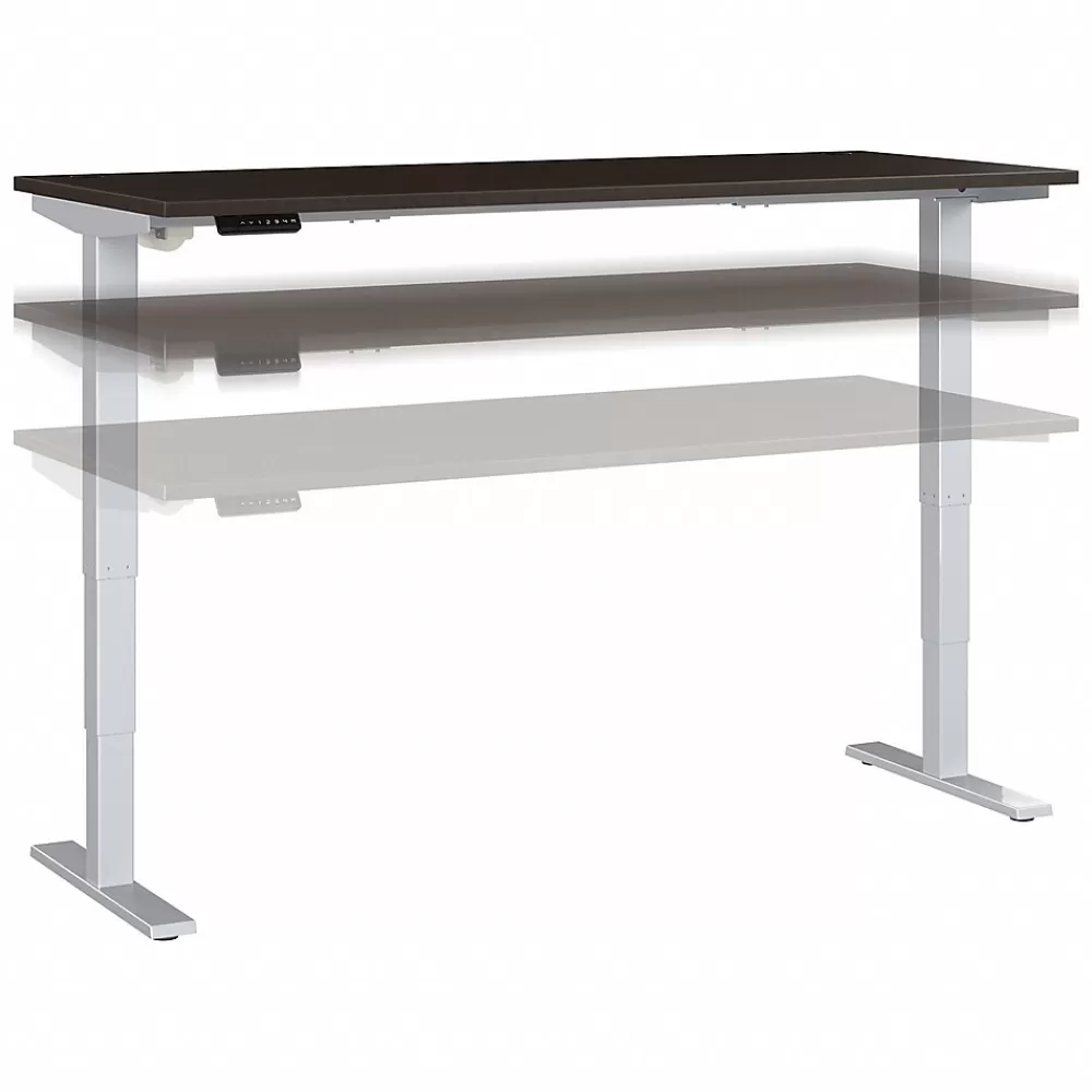 Bush Business Furniture Move 40 Series 72"W Electric Height Adjustable Standing Desk, Mocha Cherry/Cool Gray (M4S7230MRSK) Sale