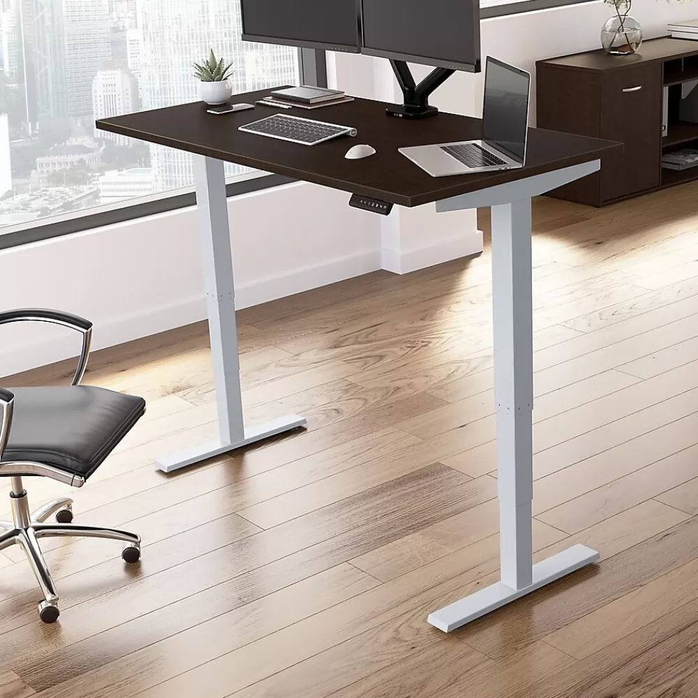 Bush Business Furniture Move 40 Series 60"W Electric Height Adjustable Standing Desk, Mocha Cherry/Cool Gray (M4S6030MRSK) Best