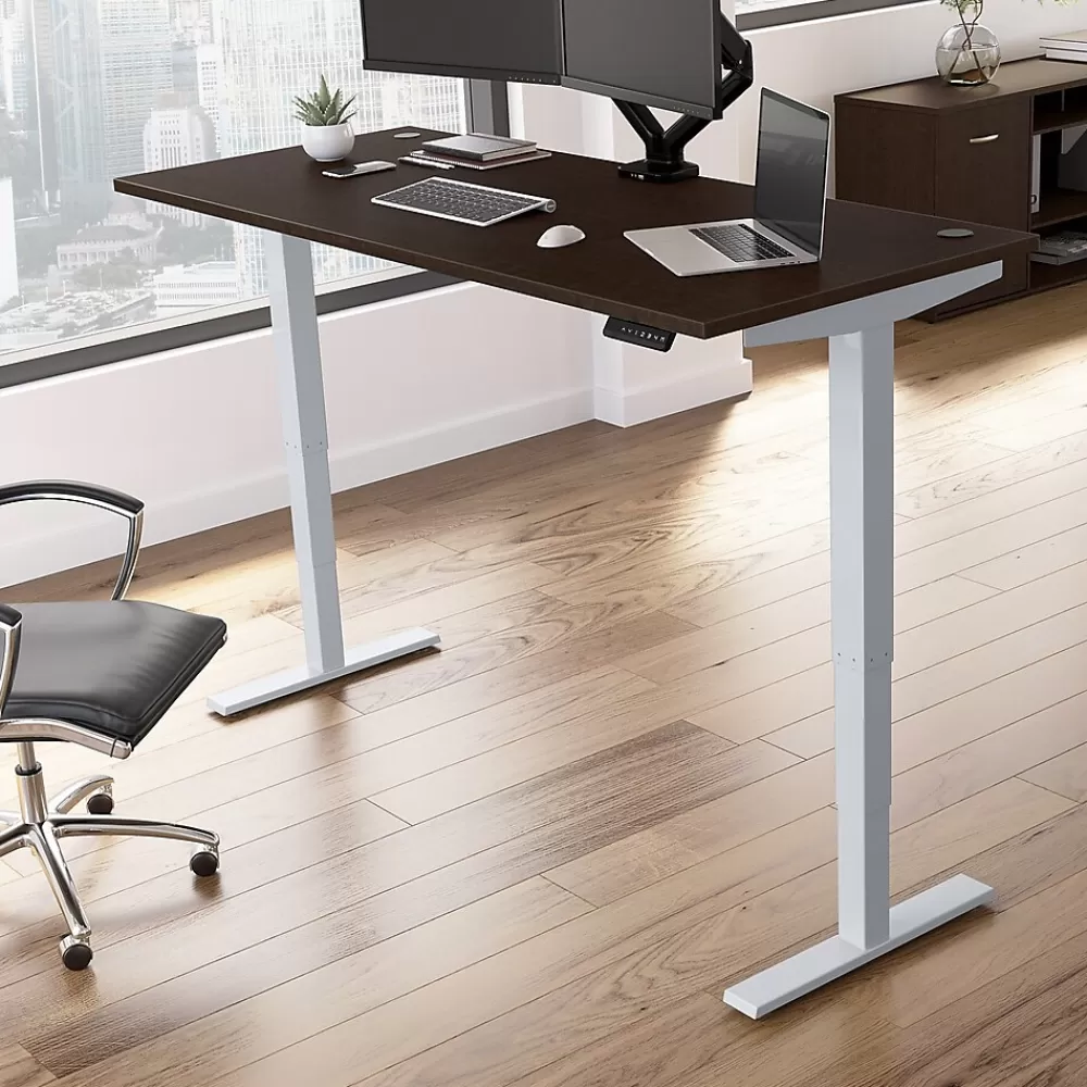 Bush Business Furniture Move 40 Series 72"W Electric Height Adjustable Standing Desk, Mocha Cherry/Cool Gray (M4S7230MRSK) Sale