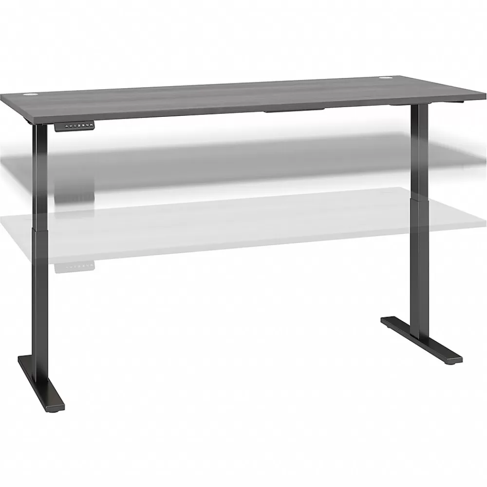 Bush Business Furniture Move 60 Series 72"W Electric Height Adjustable Standing Desk, Platinum Gray/Black (M6S7230PGBK) Flash Sale