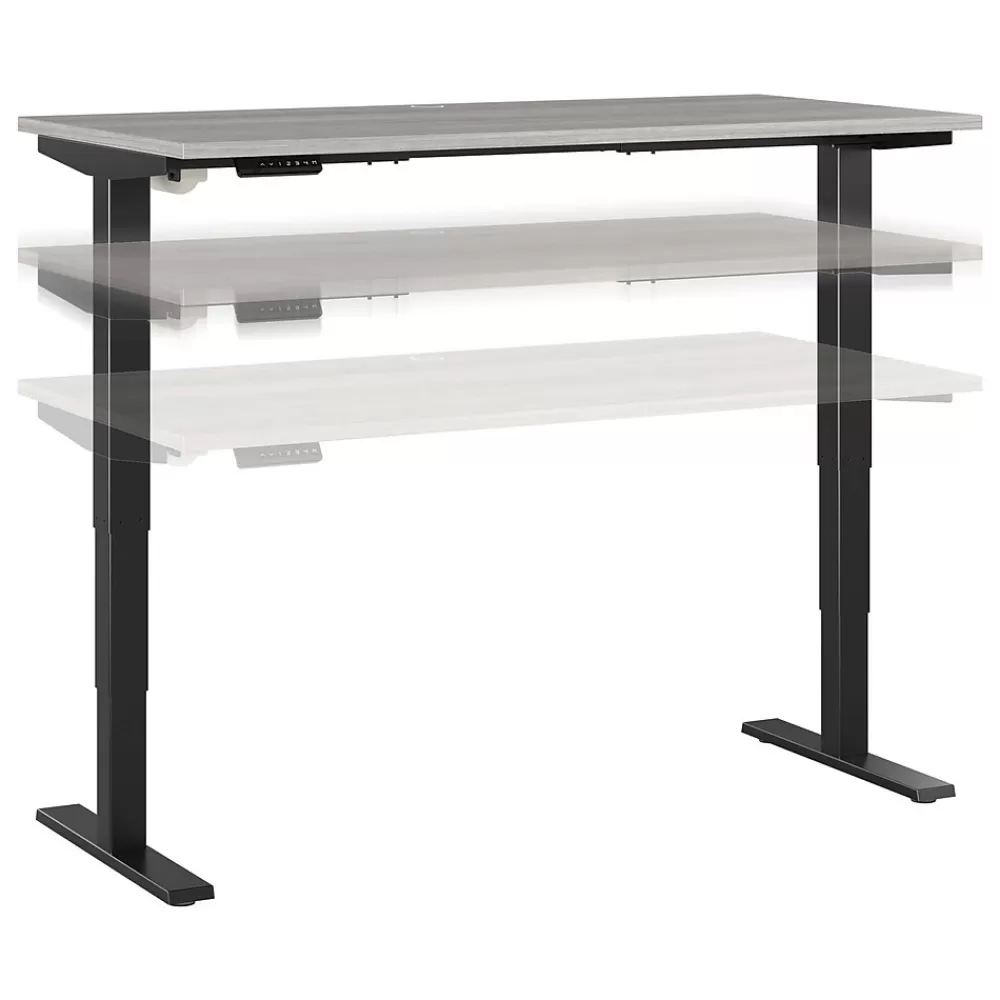 Bush Business Furniture Move 40 Series 60"W Electric Height Adjustable Standing Desk, Platinum Gray/Black (M4S6030PGBK) Store
