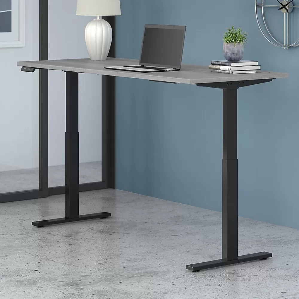 Bush Business Furniture Move 60 Series 72"W Electric Height Adjustable Standing Desk, Platinum Gray/Black (M6S7230PGBK) Flash Sale