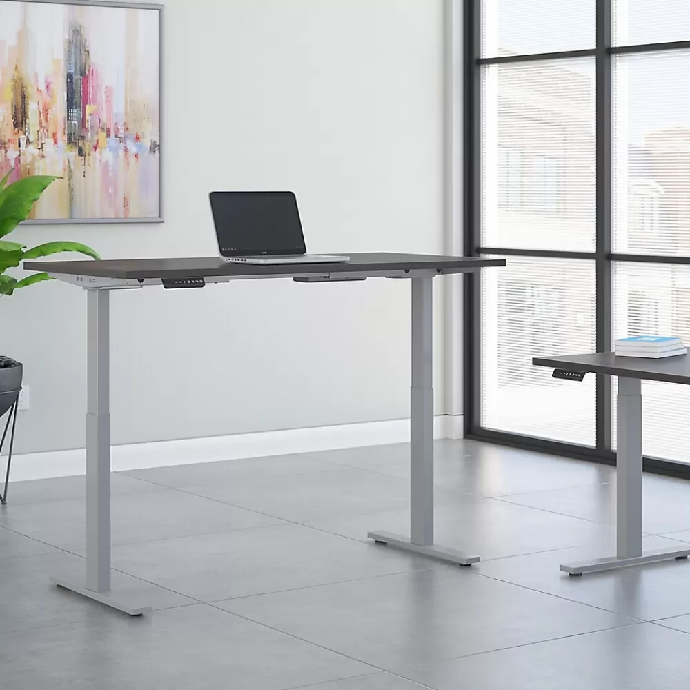 Bush Business Furniture Move 60 Series 72"W Electric Height Adjustable Standing Desk, Storm Gray (M6S7230SGSK) Store