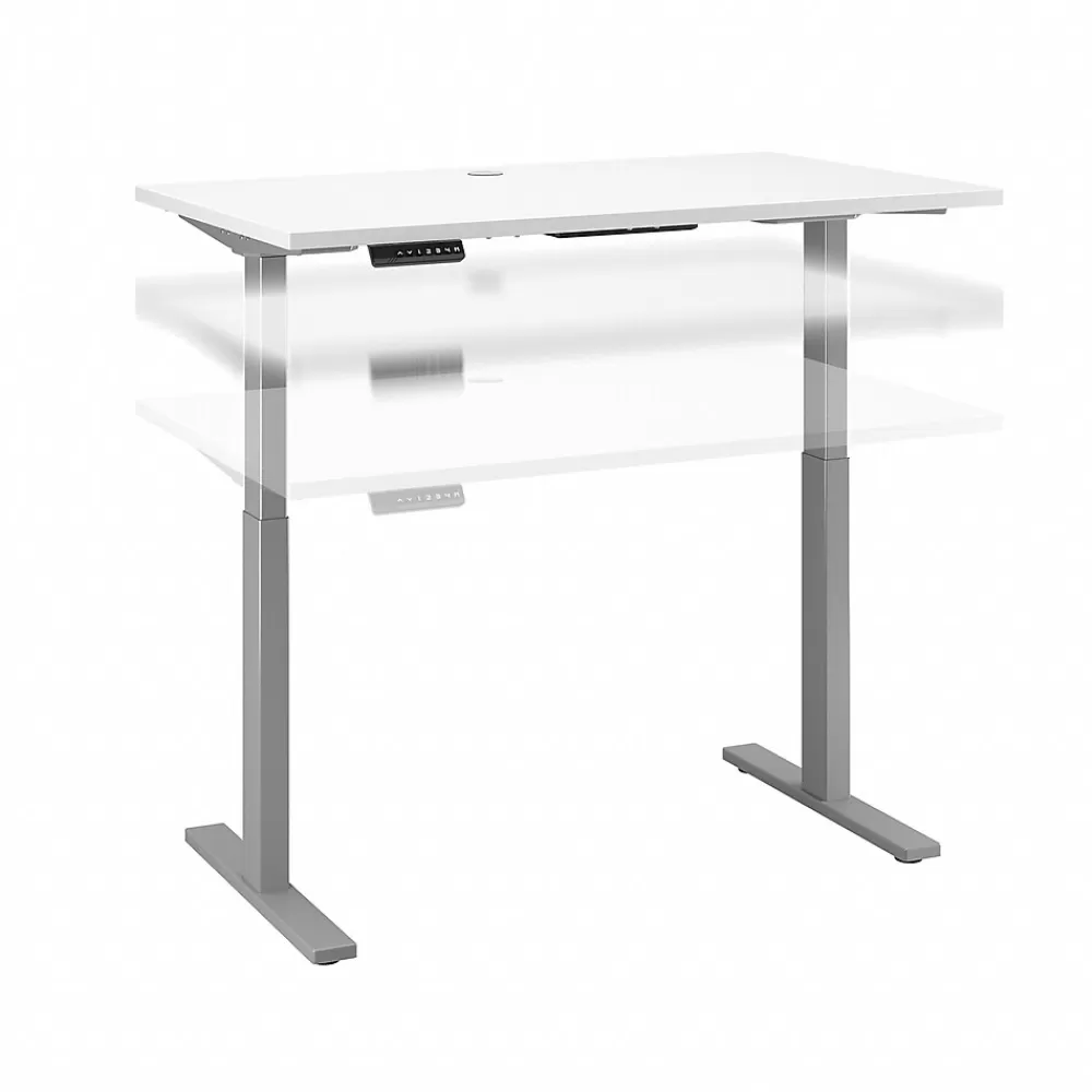 Bush Business Furniture Move 60 Series 48"W Electric Height Adjustable Standing Desk, White (M6S4824WHSK) Fashion