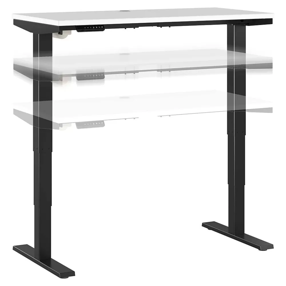Bush Business Furniture Move 40 Series 48"W Electric Height Adjustable Standing Desk, White/Black (M4S4824WHBK) Sale