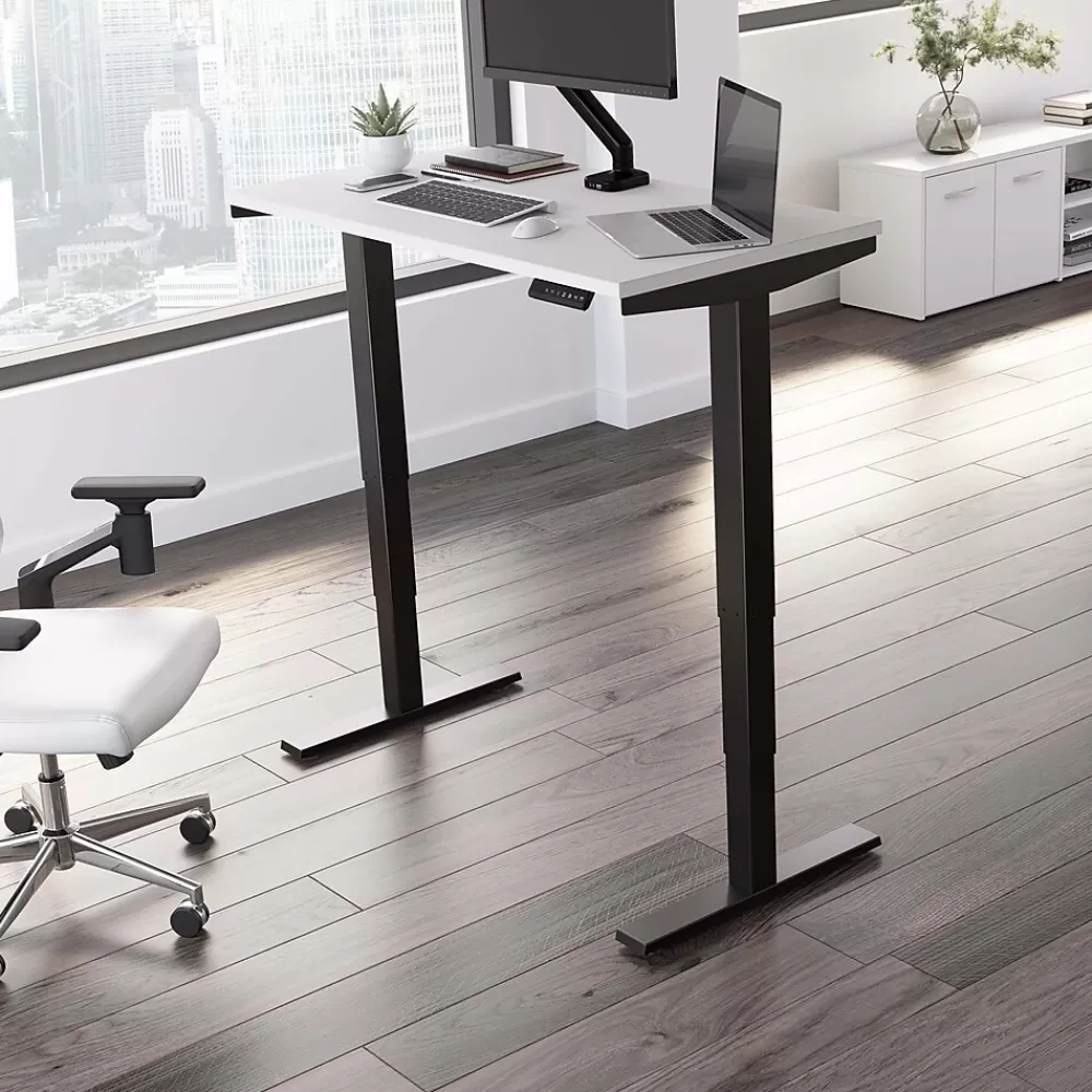 Bush Business Furniture Move 40 Series 48"W Electric Height Adjustable Standing Desk, White/Black (M4S4824WHBK) Sale