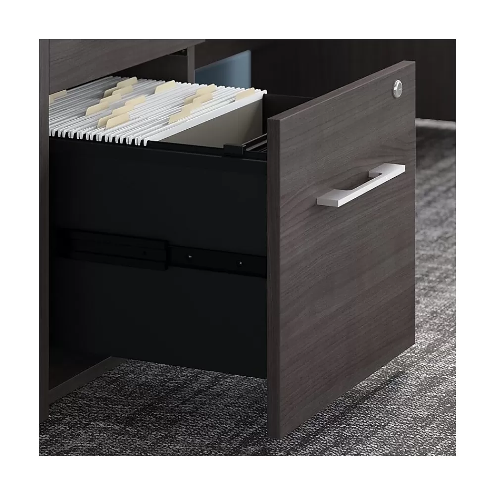 Bush Business Furniture Office 500 16W 2-Drawer Flat File Cabinet, (OFF216SGSU) Storm Gray Discount
