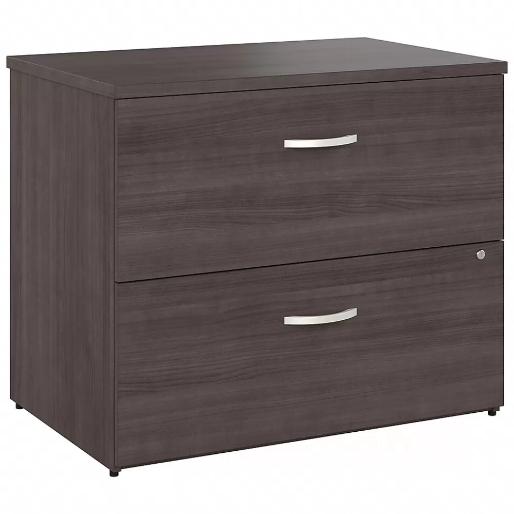 Bush Business Furniture Studio A 2-Drawer Lateral File Cabinet, Locking, Letter/Legal, , 36" (SDF136SGSU-Z) Storm Gray Store