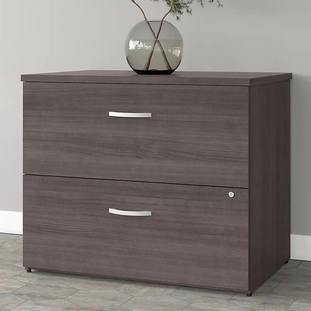 Bush Business Furniture Studio A 2-Drawer Lateral File Cabinet, Locking, Letter/Legal, , 36" (SDF136SGSU-Z) Storm Gray Store