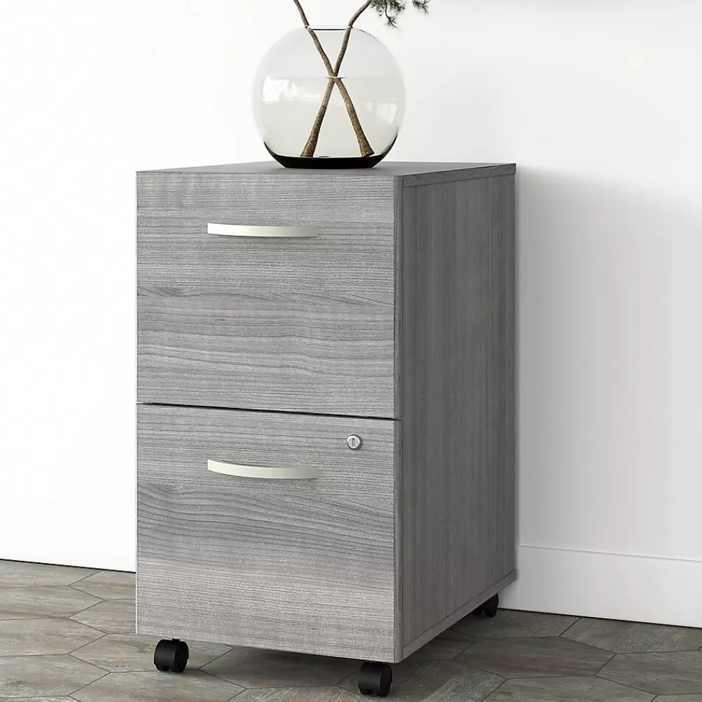 Bush Business Furniture Studio A 2-Drawer Mobile Vertical File Cabinet, Letter/Legal Size, Lockable, (SDF116PGSU-Z) Platinum Gray Best Sale
