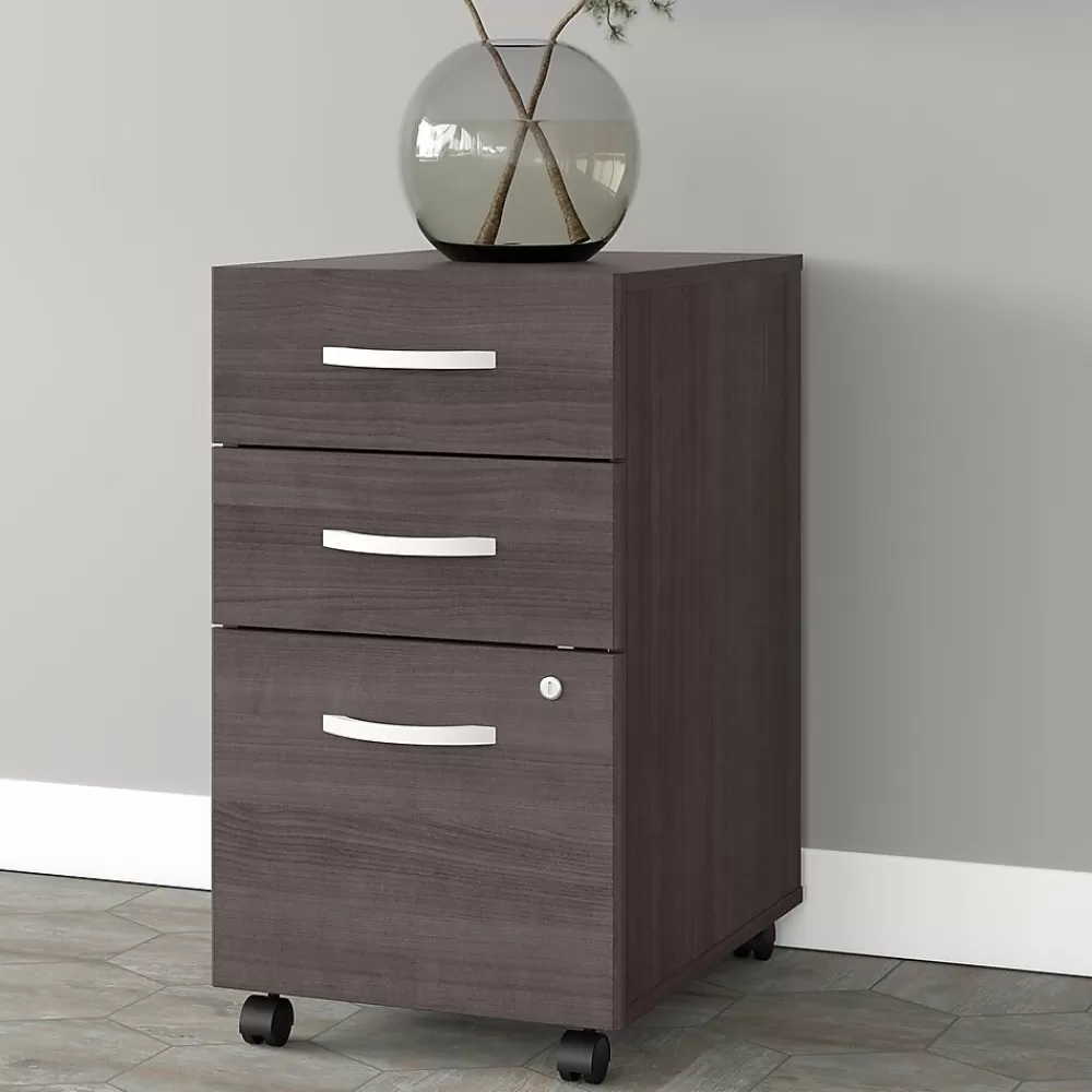 Bush Business Furniture Studio A 3-Drawer Mobile Vertical File Cabinet, Letter/Legal Size, Lockable, (SDF216SGSU-Z) Storm Gray Discount