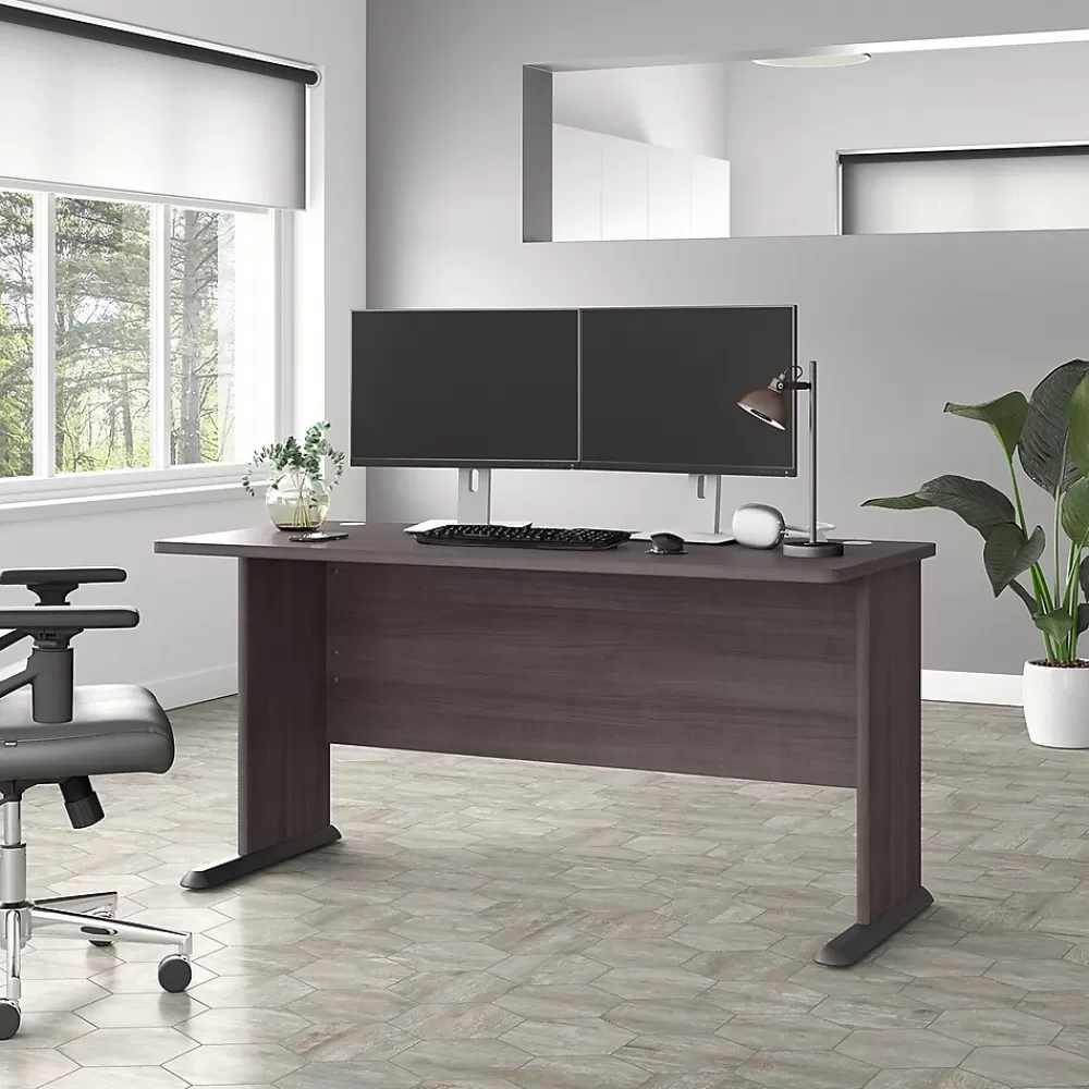 Bush Business Furniture Studio A 60"W Computer Desk, (SDD160SG) Storm Gray Clearance