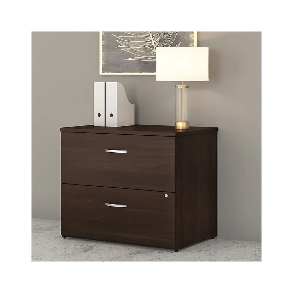 Bush Business Furniture Studio C 2 Drawer Lateral File Cabinet, (SCF136BWSU) Black Walnut Cheap