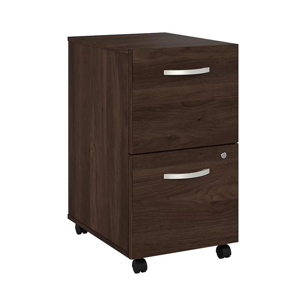 Bush Business Furniture Studio C 2-Drawer Mobile Vertical File Cabinet, Letter/Legal Size, Lockable, (SCF116BWSU) Black Walnut Sale