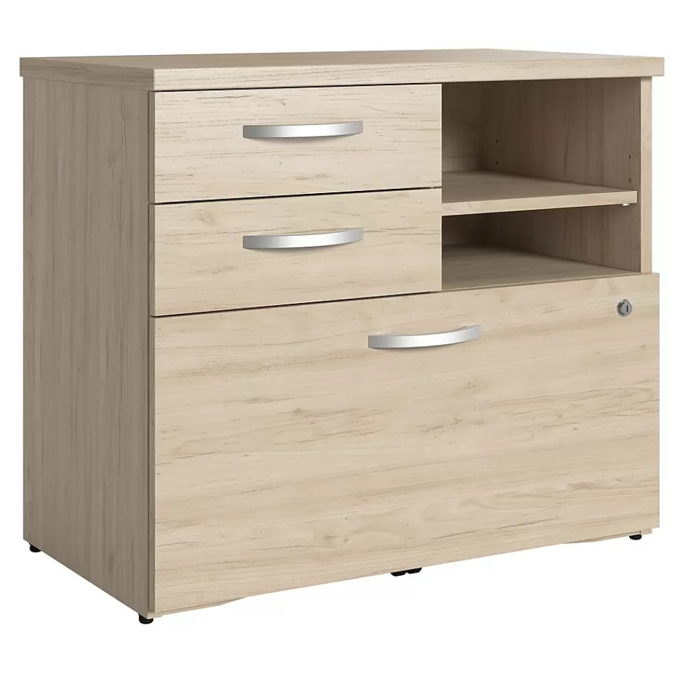 Bush Furniture Bush Business Furniture Studio C Office Storage Cabinet with Drawers and Shelves, Natural Elm (SCF130NESU) Shop