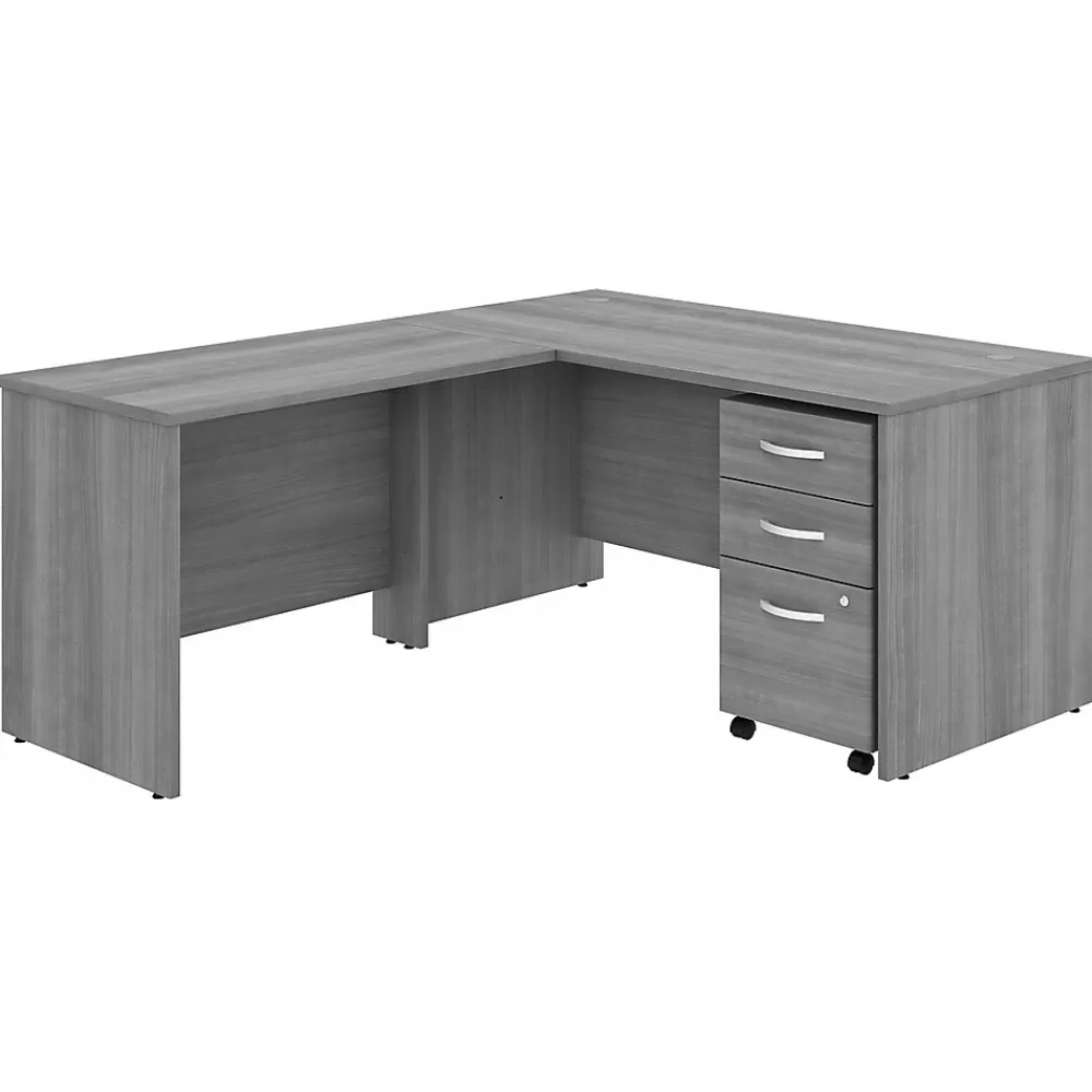 Bush Business Furniture Studio C 60"W L Shaped Desk with Mobile File Cabinet and Return, (STC008PGSU) Platinum Gray Best Sale