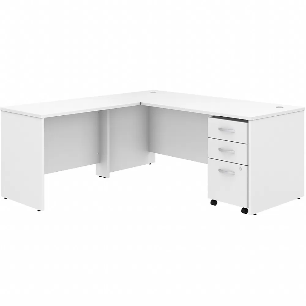 Bush Business Furniture Studio C 72"W L Shaped Desk with Mobile File Cabinet and Return, (STC007WH) White Best Sale
