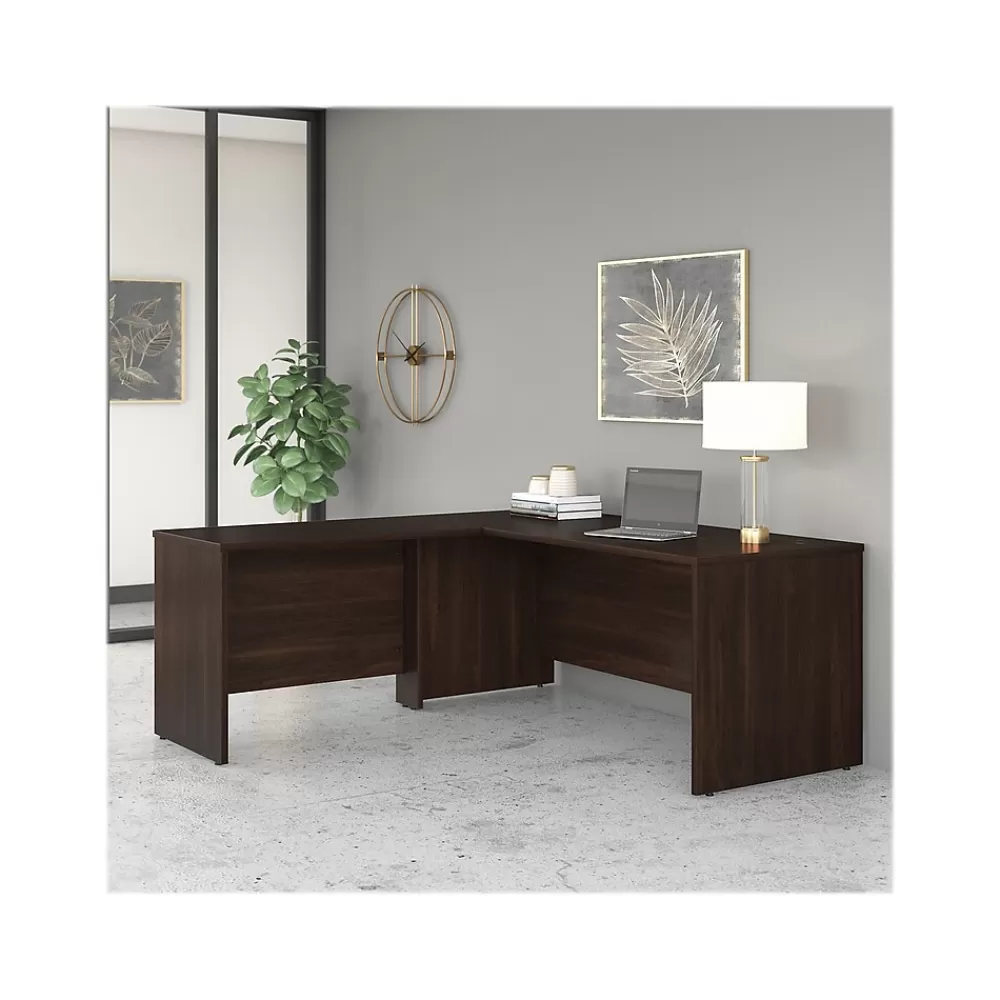 Bush Business Furniture Studio C 72"W L Shaped Desk with Return, (STC049BW) Black Walnut Flash Sale