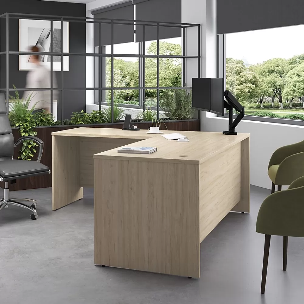 Bush Furniture Bush Business Furniture Studio C 72"W L Shaped Desk with Return, Natural Elm (STC049NE) Store