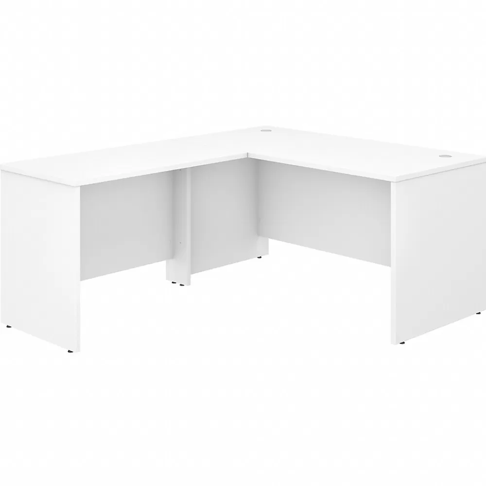 Bush Business Furniture Studio C 60"W L Shaped Desk with Return, (STC050WH) White Clearance