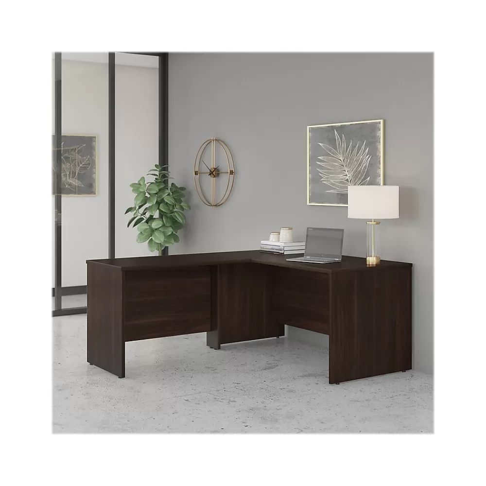Bush Business Furniture Studio C 60"W L Shaped Desk with 42W Return, (STC050BW) Black Walnut Fashion