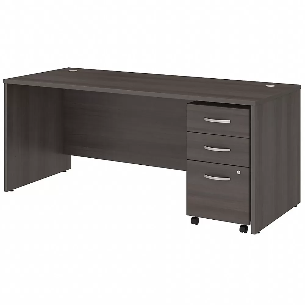 Bush Business Furniture Studio C 72"W Office Desk with Mobile File Cabinet, (STC013SG) Storm Gray Hot