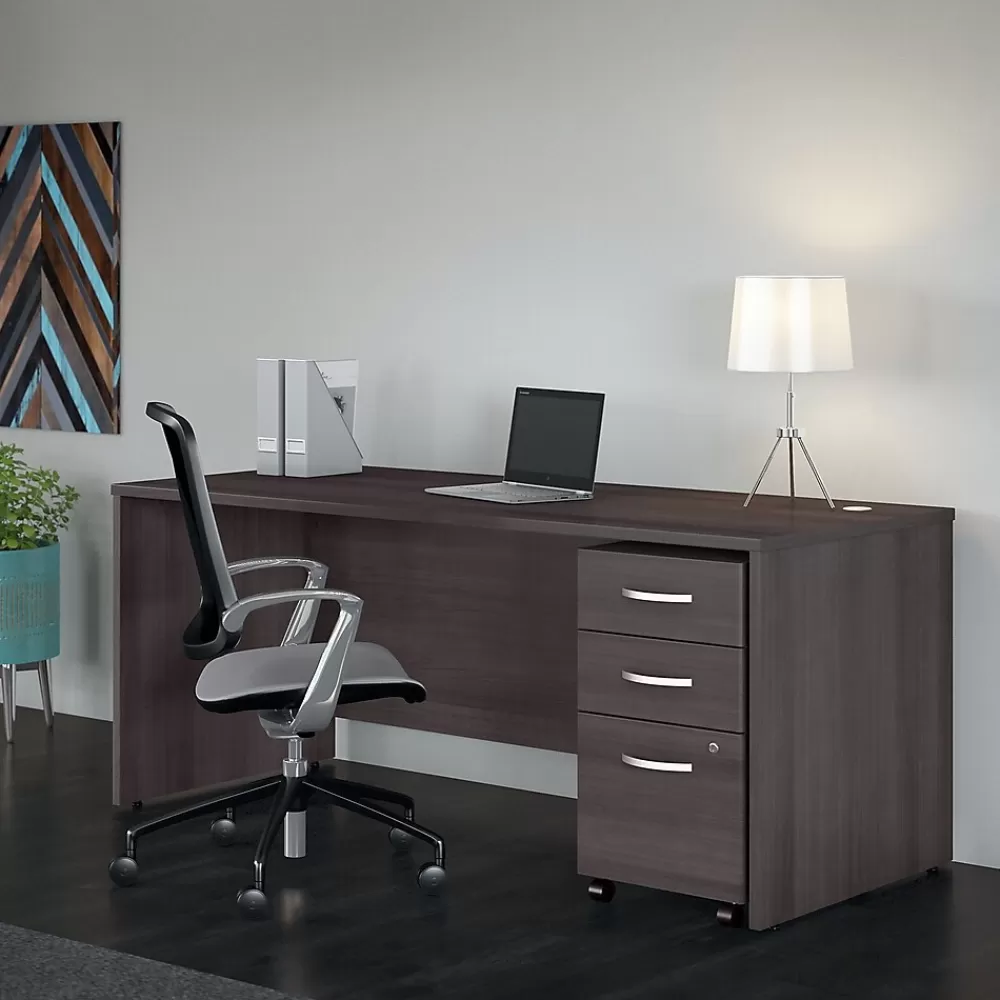 Bush Business Furniture Studio C 72"W Office Desk with Mobile File Cabinet, (STC013SG) Storm Gray Hot