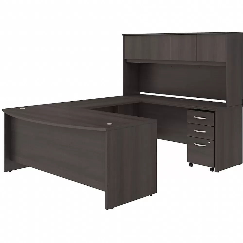 Bush Business Furniture Studio C 72"W U Shaped Desk with Hutch and Mobile File Cabinet, (STC003SG) Storm Gray Store