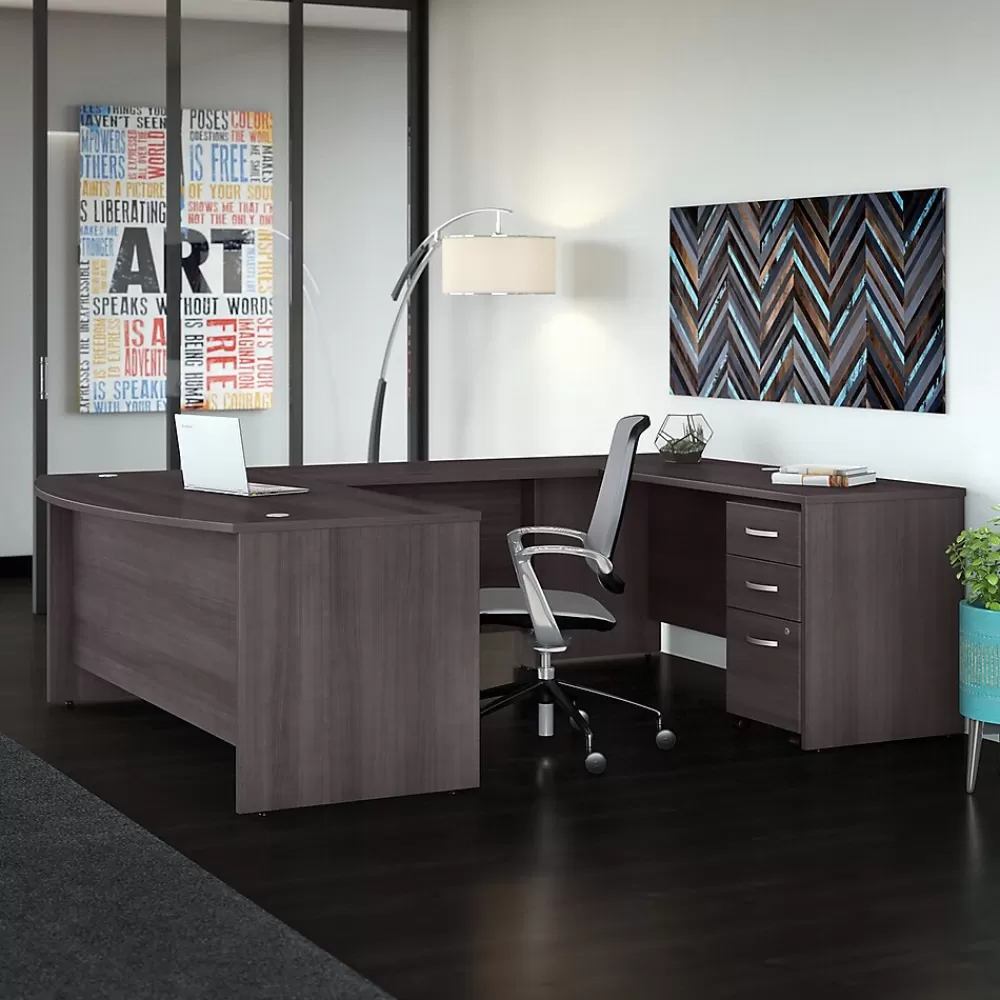 Bush Business Furniture Studio C 72"W U Shaped Desk with Mobile File Cabinet, (STC004SG) Storm Gray Best Sale