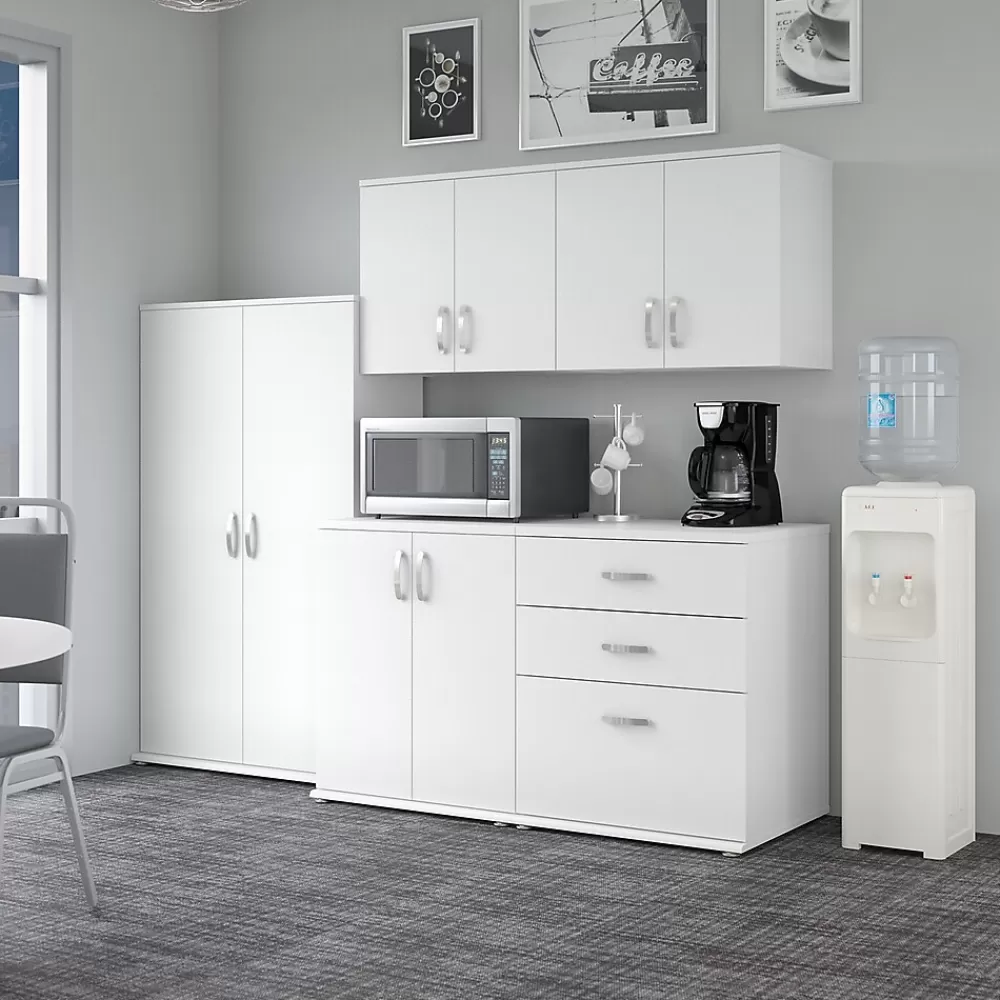 Bush Business Furniture Universal 62" 5-Piece Modular Storage Set with 11 Shelves, White (UNS003WH) Best