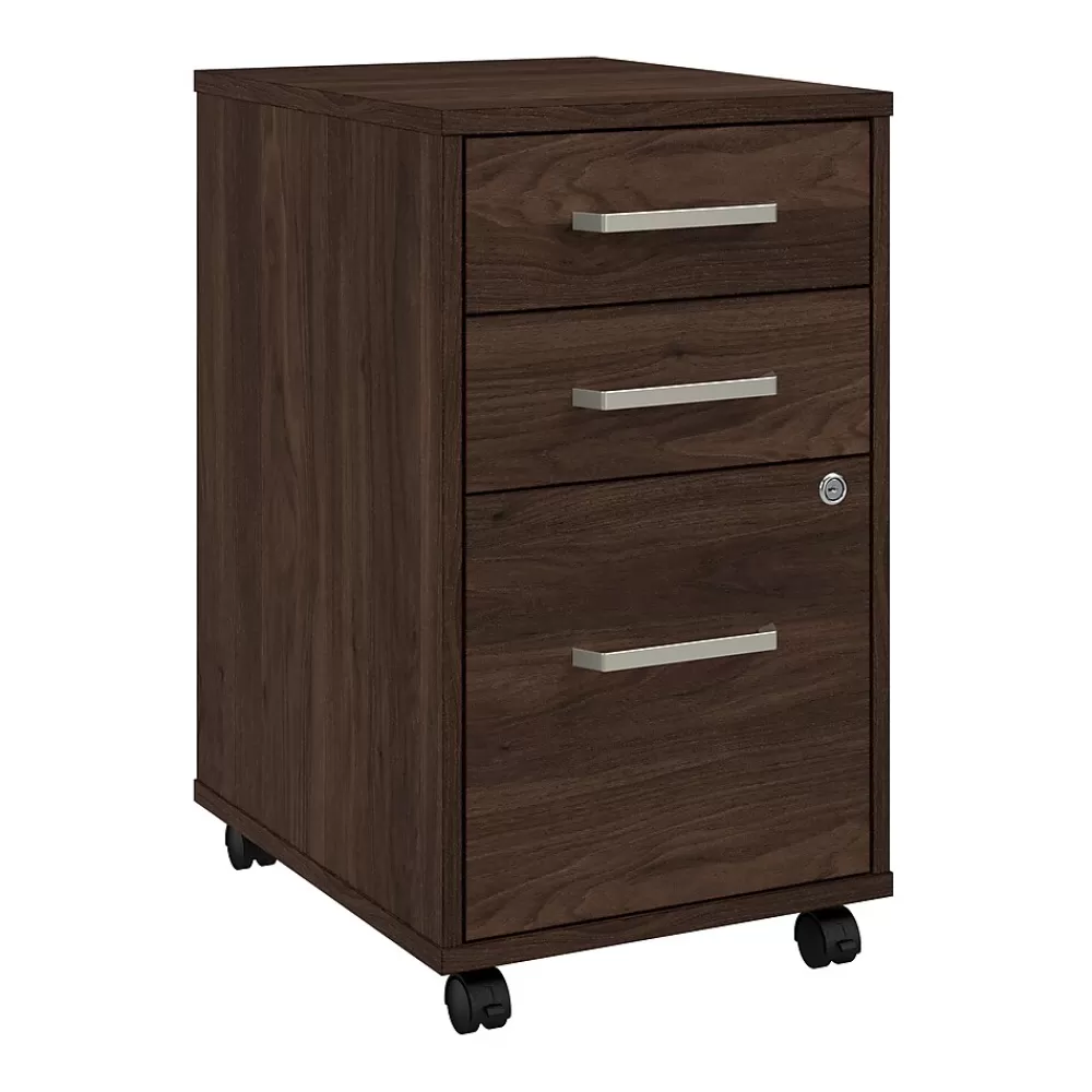 Bush Business Furniture Vista 3 Drawer File Cabinet, Black Walnut (VSF116BWSU) Store