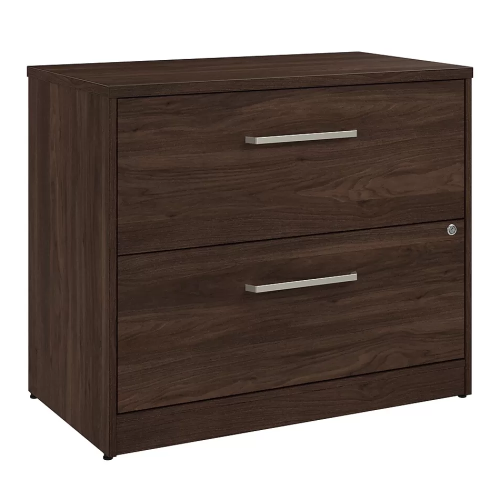 Bush Business Furniture Vista 2 Drawer File Cabinet, Black Walnut (VSF136BWSU) Clearance