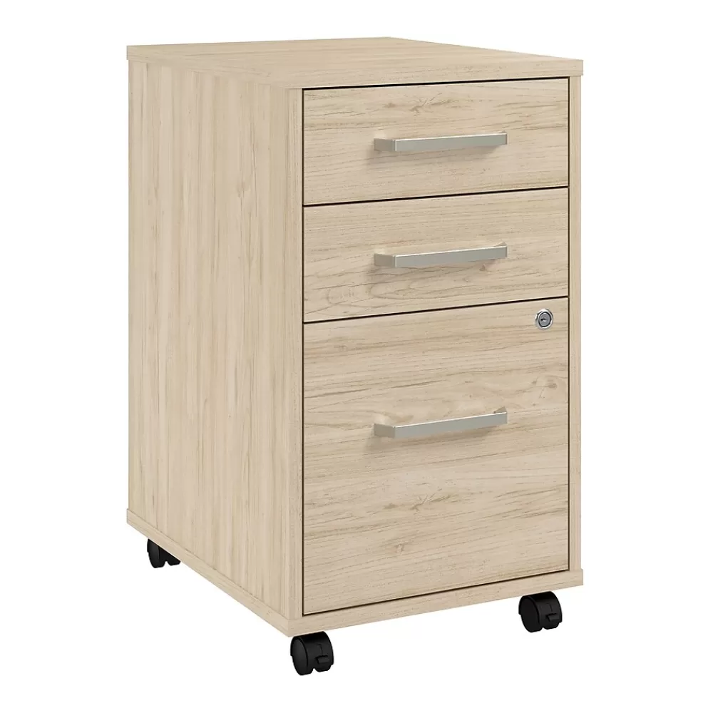 Bush Business Furniture Vista 3 Drawer File Cabinet, Natural Elm (VSF116NESU) New