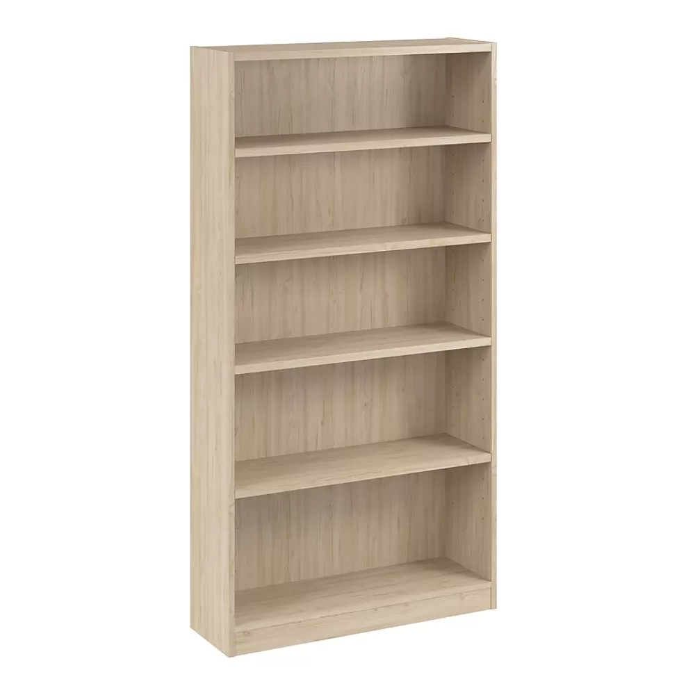 Bush Business Furniture Vista Tall 5 Shelf Bookcase, Natural Elm (VSB12479-Z) Flash Sale