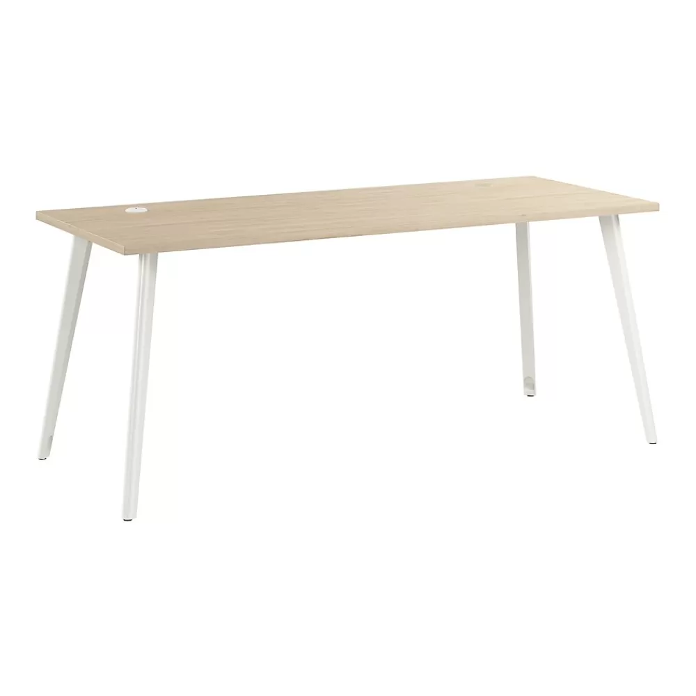 Bush Business Furniture Vista 72"W Computer Desk, Natural Elm (VSD172NE) Outlet
