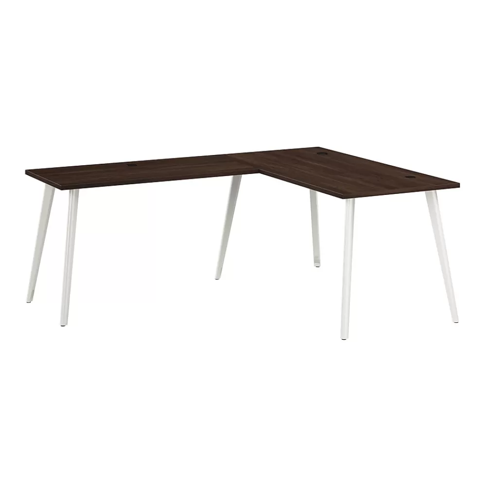 Bush Business Furniture Vista 60"W L Shaped Desk, Black Walnut (VST004BW) Shop