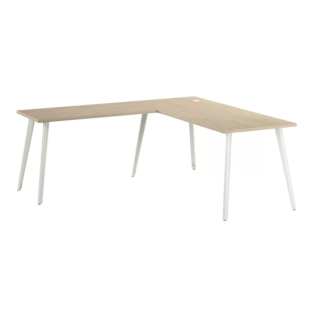 Bush Business Furniture Vista 72"W L Shaped Desk, Natural Elm (VST003NE) Sale