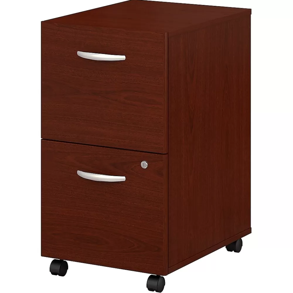 Bush Business Furniture Westfield 2-Drawer Mobile Vertical File Cabinet, Letter/Legal Size, Lockable, (WC36752SU) Mahogany Store
