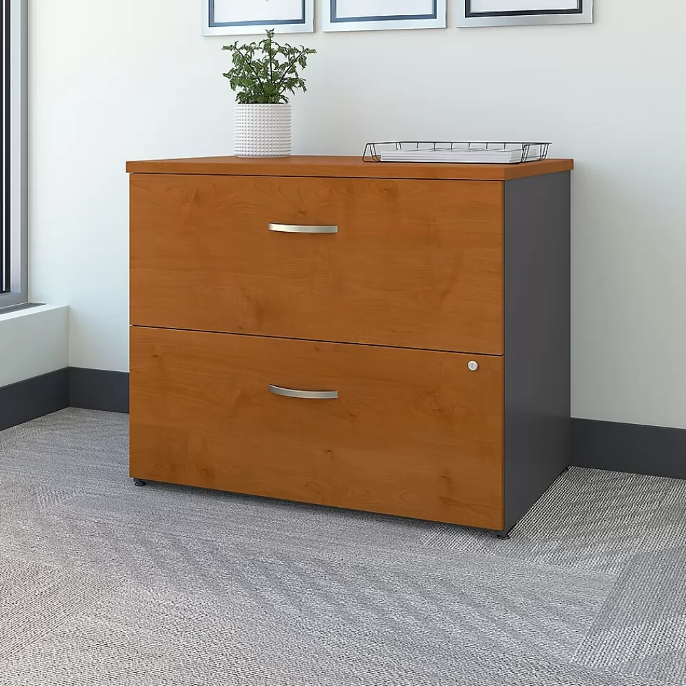 Bush Business Furniture Westfield Lateral File Cabinet, Natural Cherry (WC72454CSU) Natural Cherry/Graphite Gray Sale