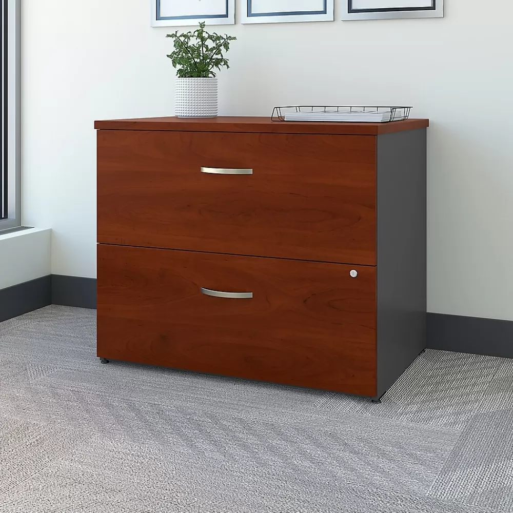 Bush Business Furniture Westfield 36W 2 Drawer Lateral File Cabinet, /Graphite Gray (WC24454C) Hansen Cherry Best