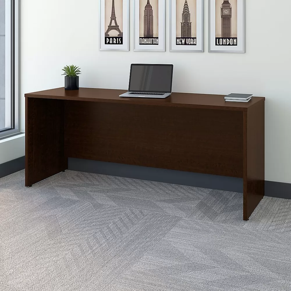Bush Business Furniture Westfield 72"W Credenza Desk, Mocha Cherry (WC12926) Outlet